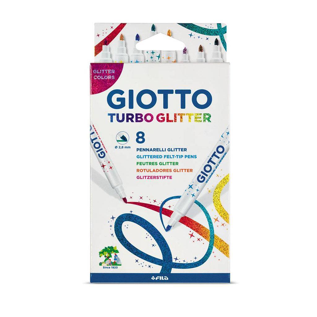 ΜΑΡΚΑΔΟΡΟΙ TURBO GLITTER 8ΤΕΜ GIOTTO