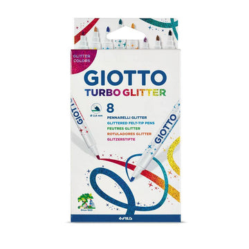 ΜΑΡΚΑΔΟΡΟΙ TURBO GLITTER 8ΤΕΜ GIOTTO
