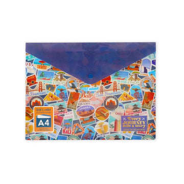 Legami Φάκελος με Κουμπί Α4 Fold & Order - Travel Stickers