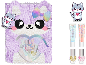 Γούνινο σετ μπλοκ σχεδίου και καλλυντικών