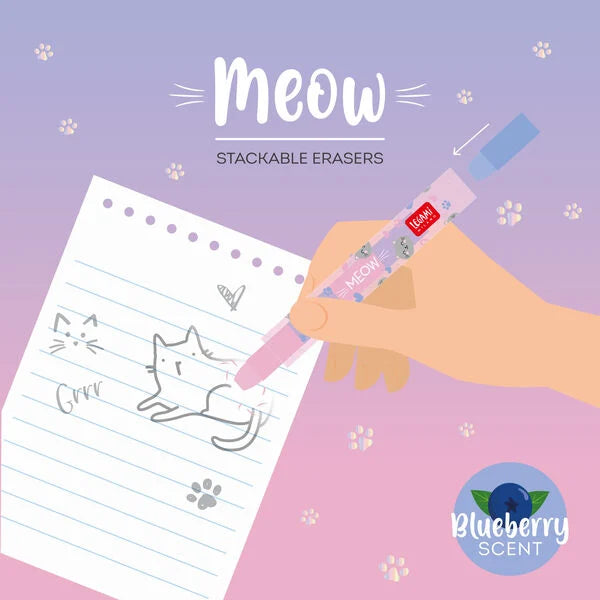 LEGAMI - STEP0001 MEOW-STACKABLE ERASERS - KITTY - TO BE DEFINED - TO BE DEFINED