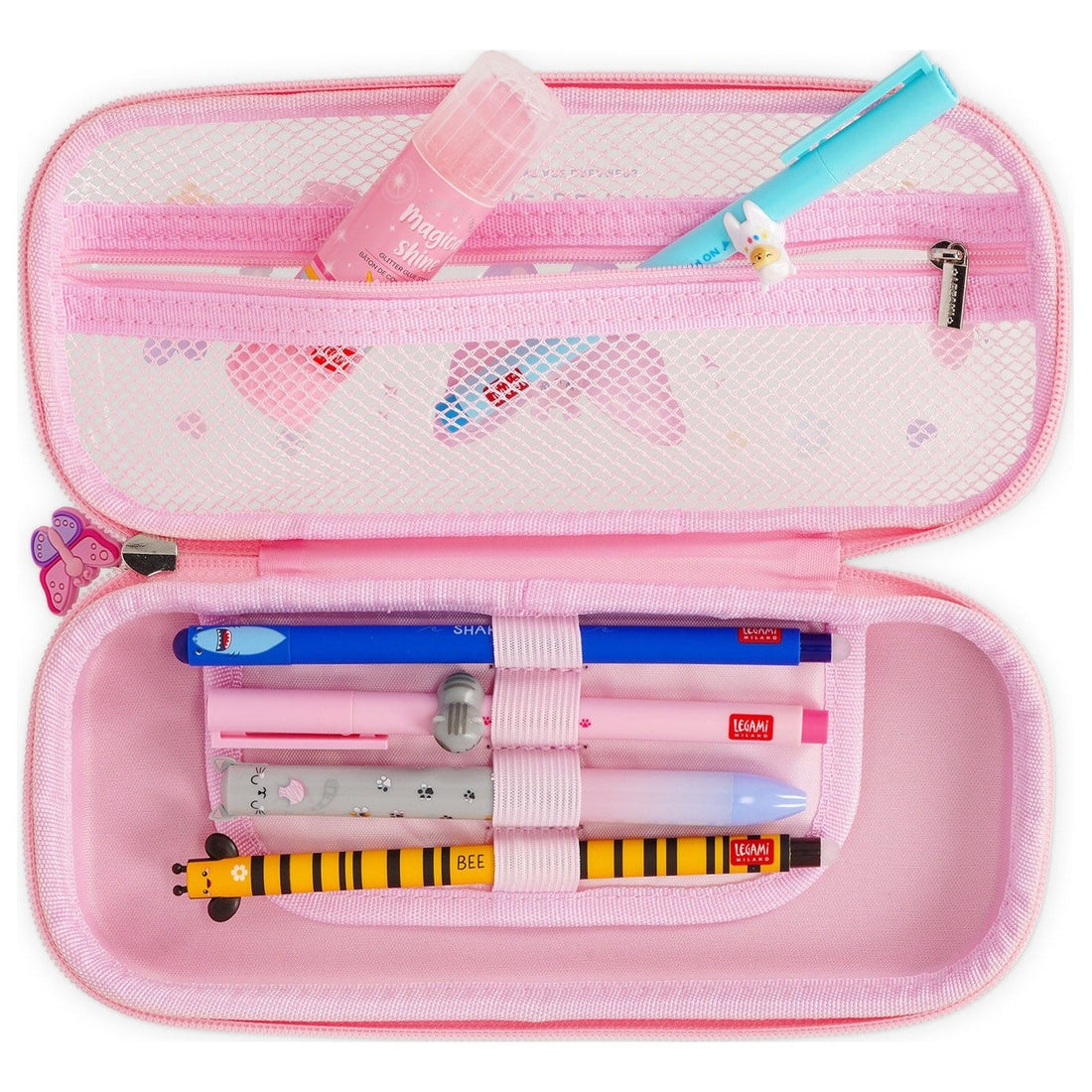 Legami Butterfly Rigid Transparent Pencil Case - Wonderwow butterfly