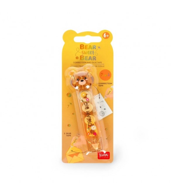 LEGAMI TEDDY BEAR 2 IN 1 CORRECTION TAPE AND GLUE TAPE