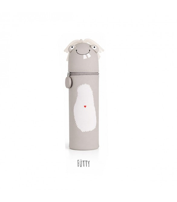 ΚΑΣΕΤΙΝΑ - ΜΟΛΥΒΟΘΗΚΗ LULUBUG HANDMADE - SILICONE PENCIL CASE MONSTER FUTTY ΓΚΡΙ 26108